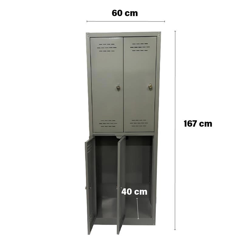 SPOGLIATOIO IN METALLO CON  4 ANTE  60 X 40 X H167 CM
