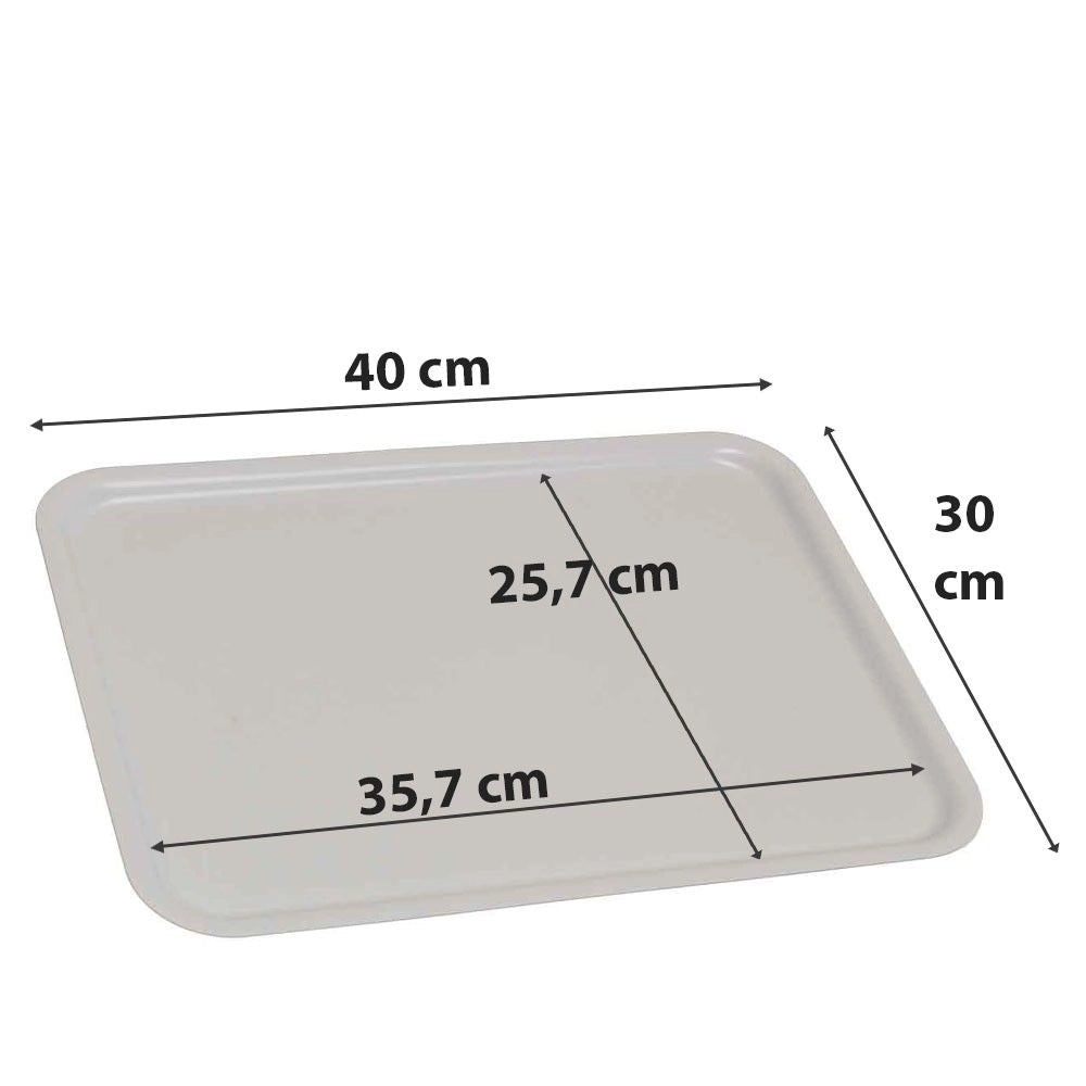 KIT SET 4 PZ VASSOIO PAPERINO DA CUCINA CM IN PLASTICA RESISTENTE 30 X 40 CM