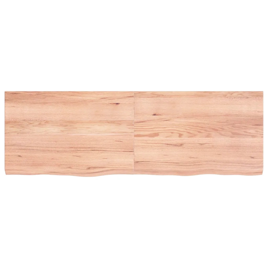 Piano Bagno Marrone 120x40x(2-4) cm Legno Massello Trattato 3156139