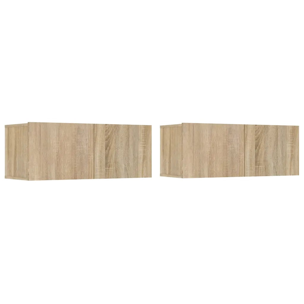 Mobili TV 2 pz Rovere Sonoma 80x30x30 cm in Legno Multistrato 804538