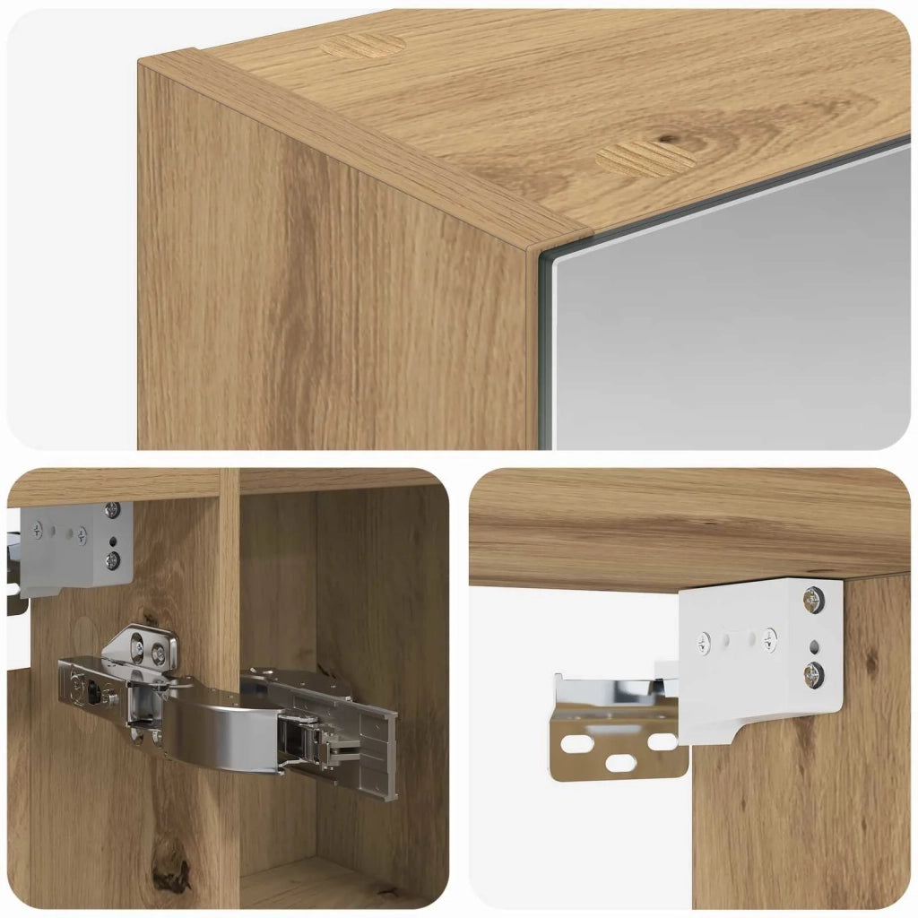 Mobiletto per specchio da bagno Rovere Artigianale