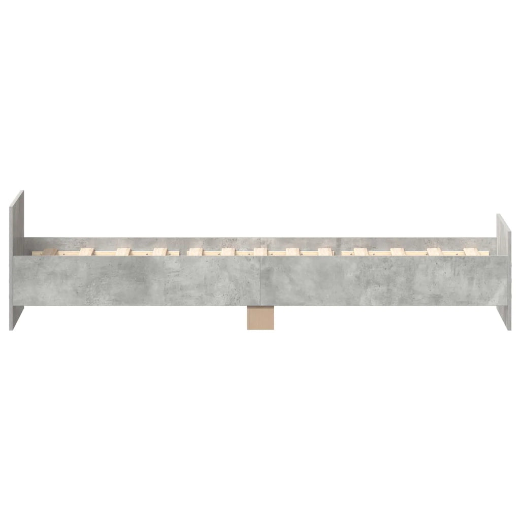 Struttura letto con testata Grigio Cemento 80 x 200 cm