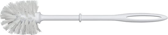 Set di spazzole per il water di plastica, bianco, set da 3, spazzola per il water sostitutiva, plastica, 8 x 37 x 8 cm, set da 3 (imballo con 2 pezzi)
