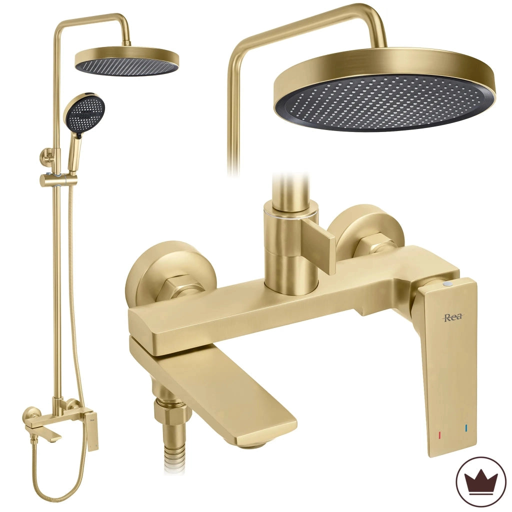 Set Doccia Rea Prime Brush Gold