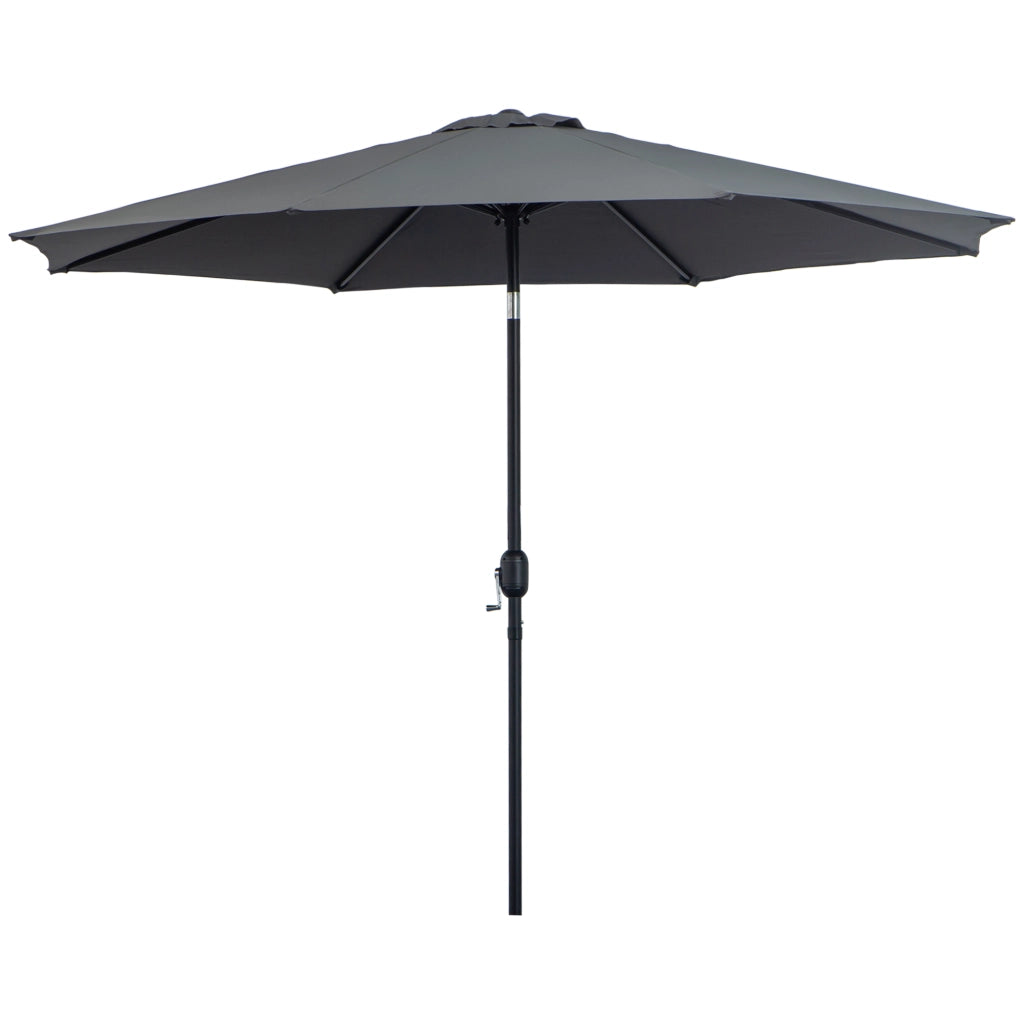 Ombrellone da giardino ¨C zephmum ¨C grigio scuro, metallo, ?295x250 cm
