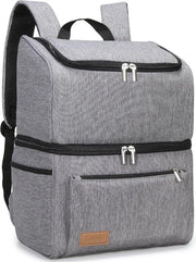 Zaino di Cooing Isolato 21L - Doppio - Zaino Thermico Soft - 30 Bocchette - Impermeabile - Adatto per Uomo Donna Bambino - Zaino per Picnic - Zaino per Viaggi - Zaino per Ristorazione Alimentare