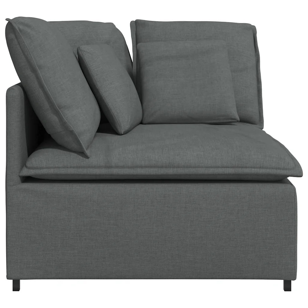 Modulo Angolare Divano Modulare con Cuscini Grigio Scuro 100 cm