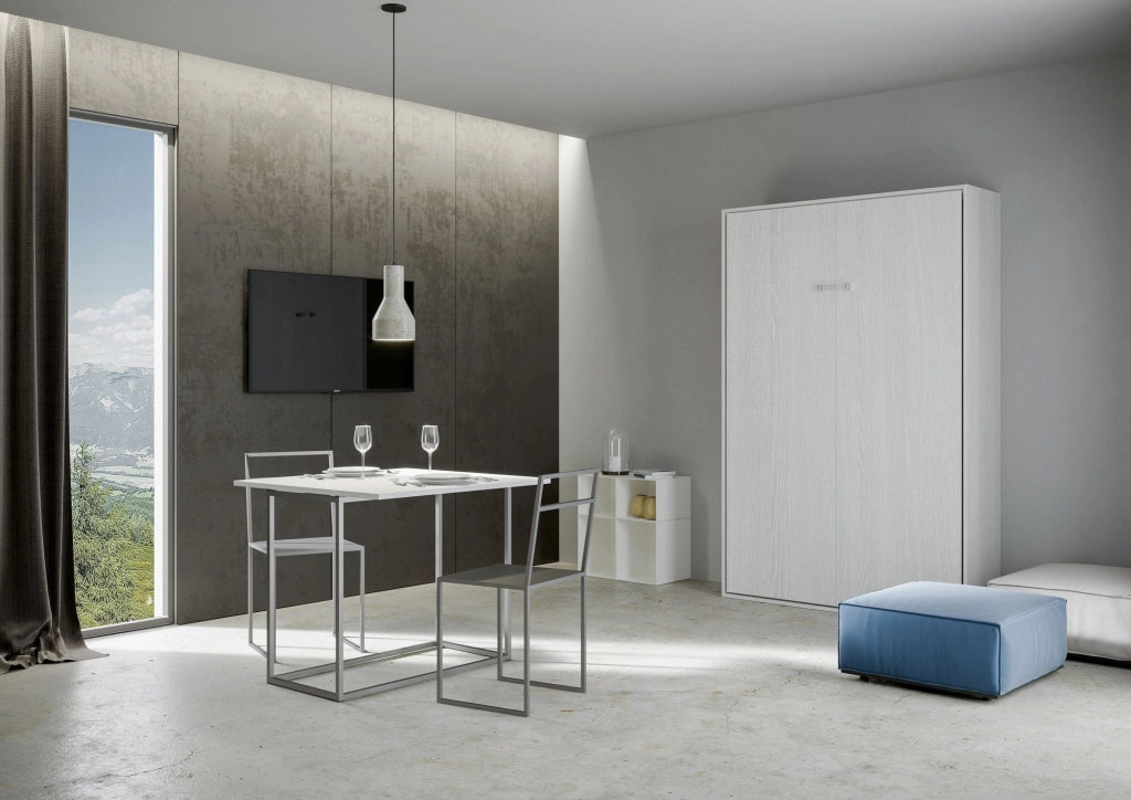 Letto 1 Piazza e Mezzo a Scomparsa Salvaspazio Kentaro H210 cm Bianco