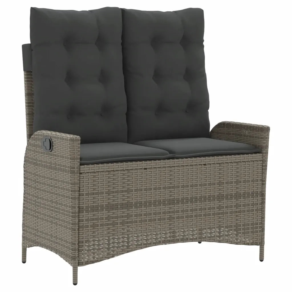 Set da Pranzo da Giardino 4 pz con Cuscini in Polyrattan Grigio 3277468