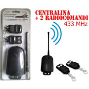 Trade Shop - Kit Ricevitore 2 Telecomandi Universale Radiocomando 433mhz Radio Cancelli Luci -