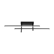 Plafoniera Moderna Trepiliano Alluminio Nero Plastiche Bianche Led 20W 2500Lm