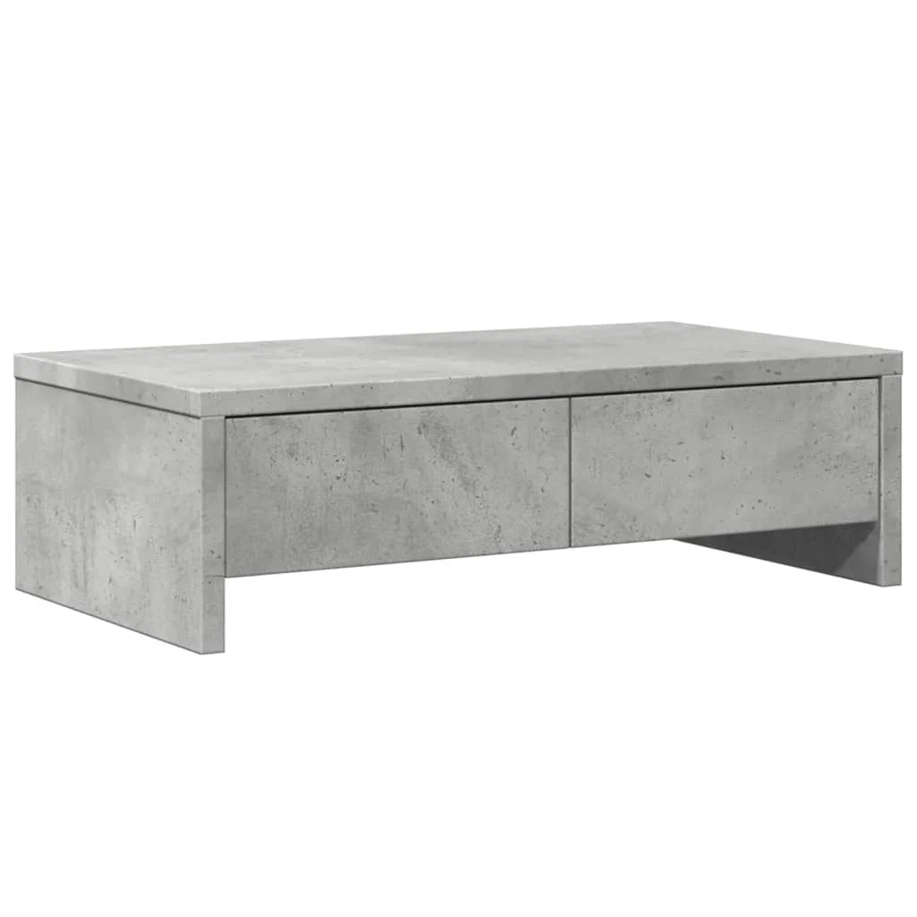 Supporto per monitor mobile da scrivania con cassetti legno ingegnerizzato grigio 02_0044940