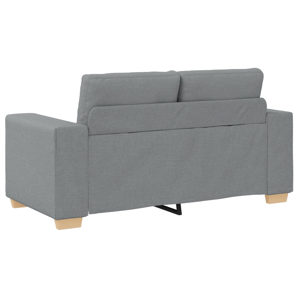 Set di Divani 3 Pezzi con Cuscini Tessuto Grigio Chiaro