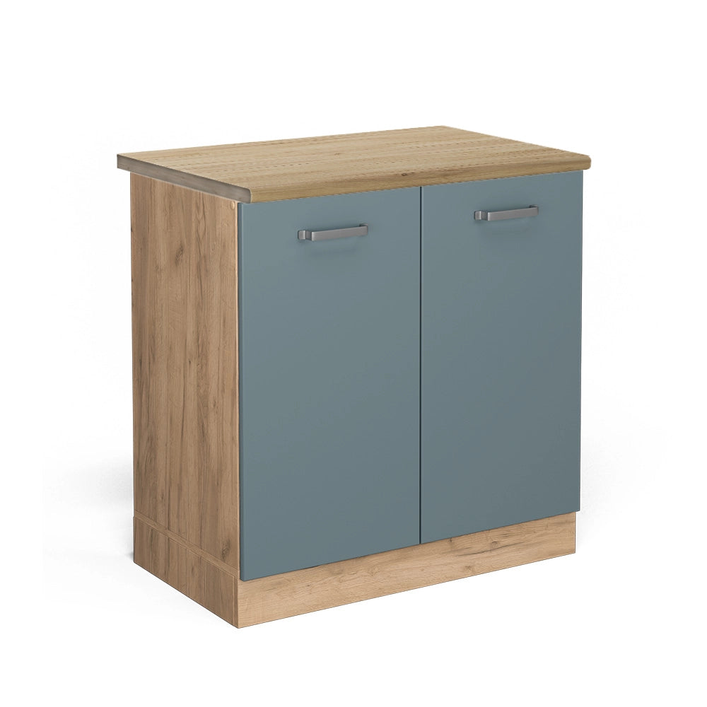 Vicco Mobile lavello cucina Grigio-blu 80 cm , PL Rovere