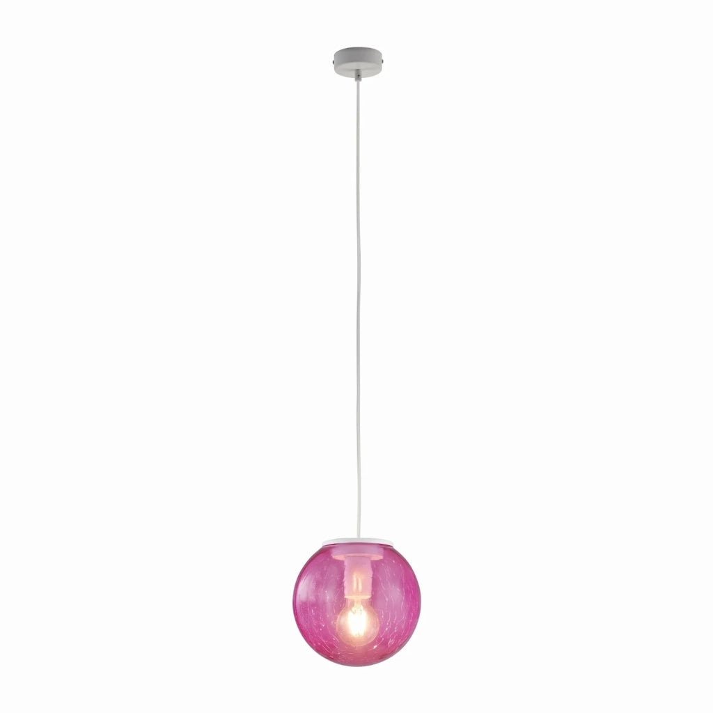 Sospensione Andromeda 1 Luce Rosa E Bianco Luceart Design