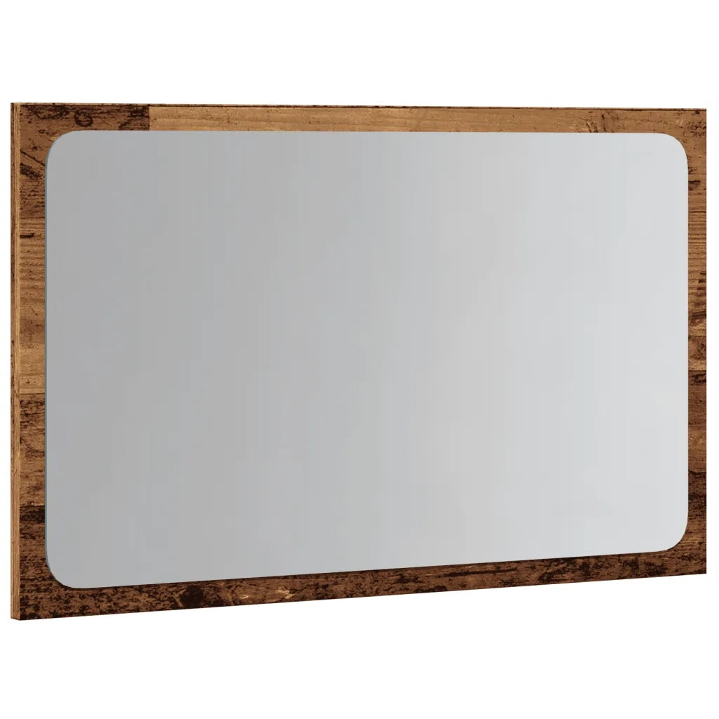 Specchio da Bagno con Luci LED Legno Antico 60x8,5x38 cm 856265