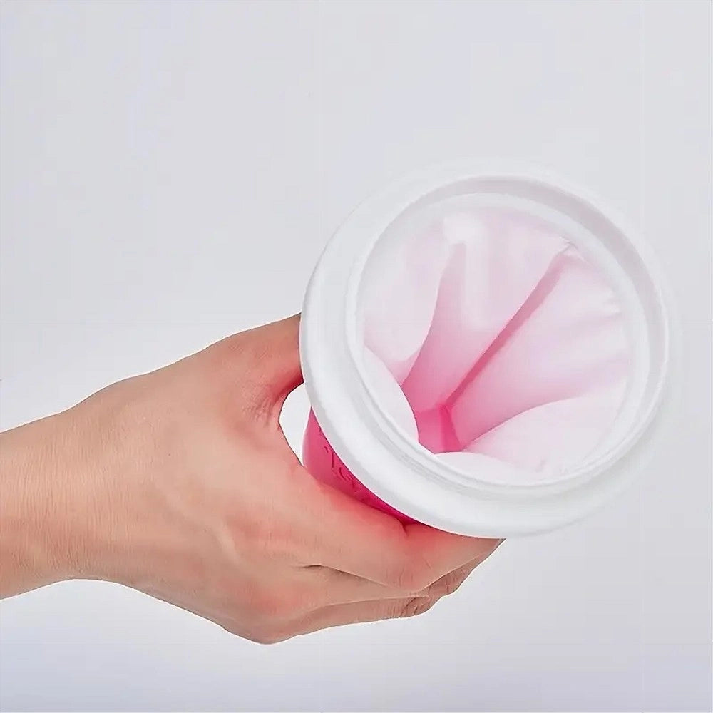 Trade Shop - Tazza 300 Ml Da Spremere Gelatiera Surgelata In Silicone Granite Frullati Frappè -