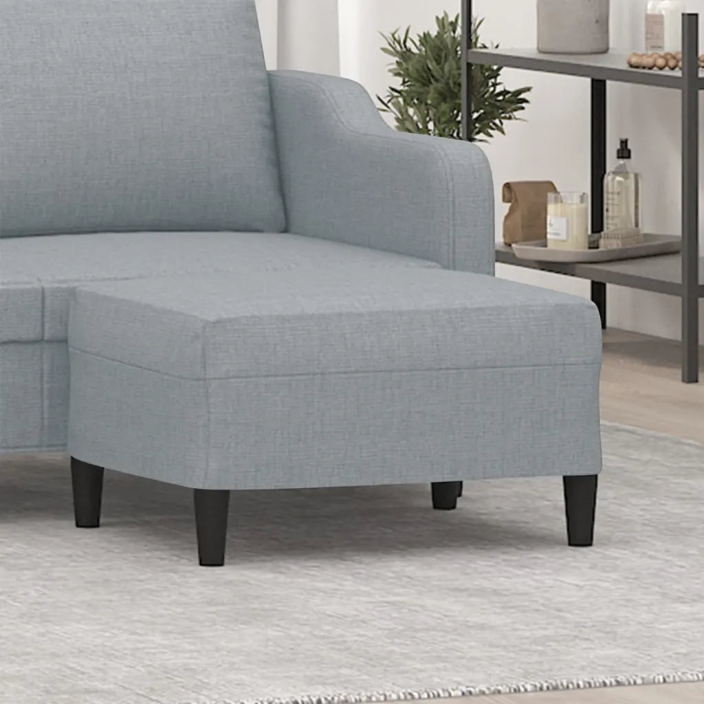 Poggiapiedi Grigio Chiaro 70x55x41 cm in Tessuto cod mxl 68013