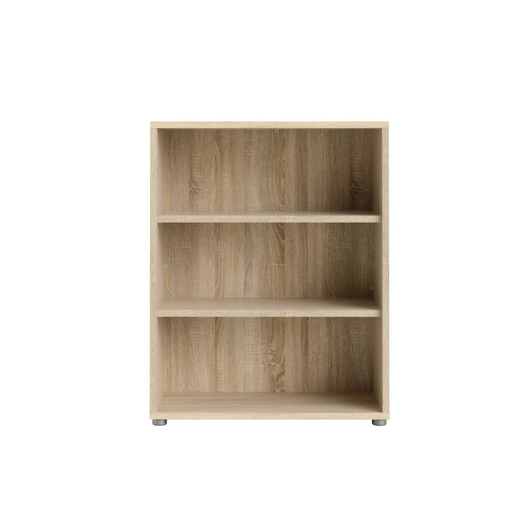 Libreria Aziza, Scaffale da ufficio, Mobile portalibri, Biblioteca, 89x40 h113 cm, Quercia