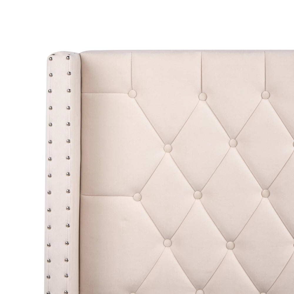 Letto contenitore velluto rosa pastello e argento bianco sporco 180 x 200 cm glamour elegante