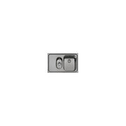 Lavello incasso 2 vasche e gocciolatoio sinistro 79x50 Smeg SP7915SN acciaio inox nero