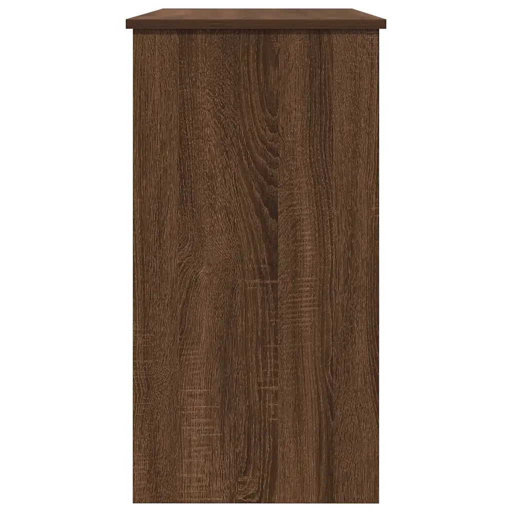 Scrivania Rovere Marrone 80x40x75 cm in Legno Multistrato 860478