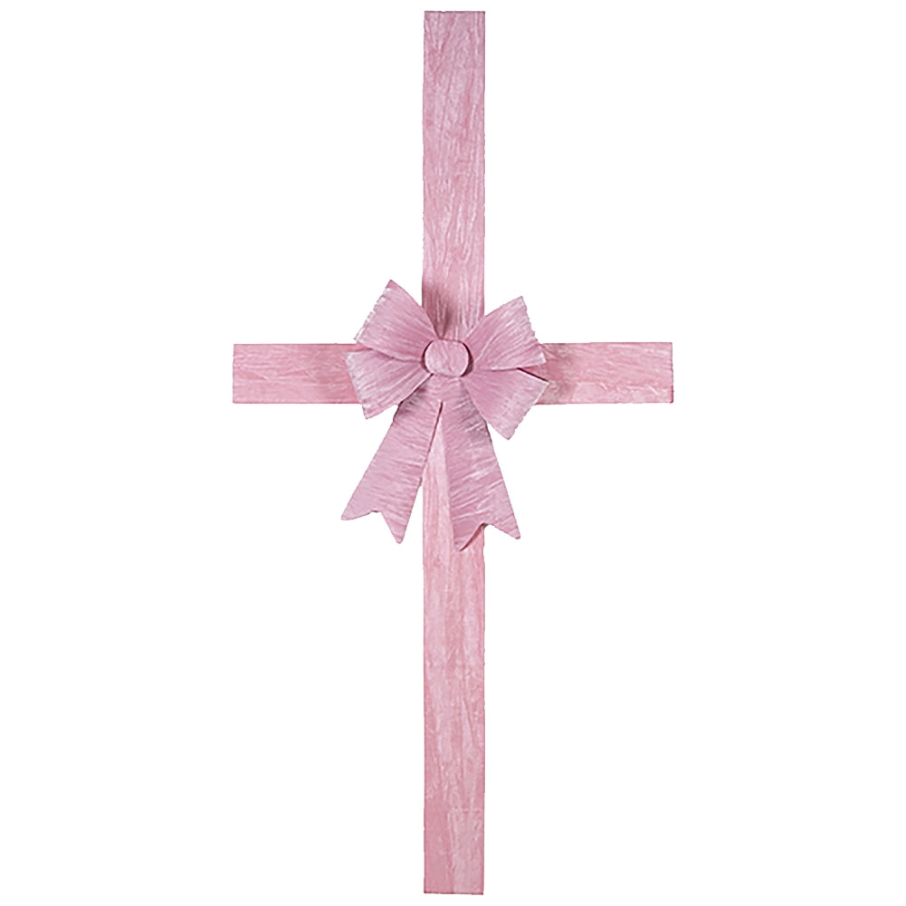 Fiocco Natalizio Rosa Fuoriporta Decorazione di Natale 49x52cm Addobbo per Porta