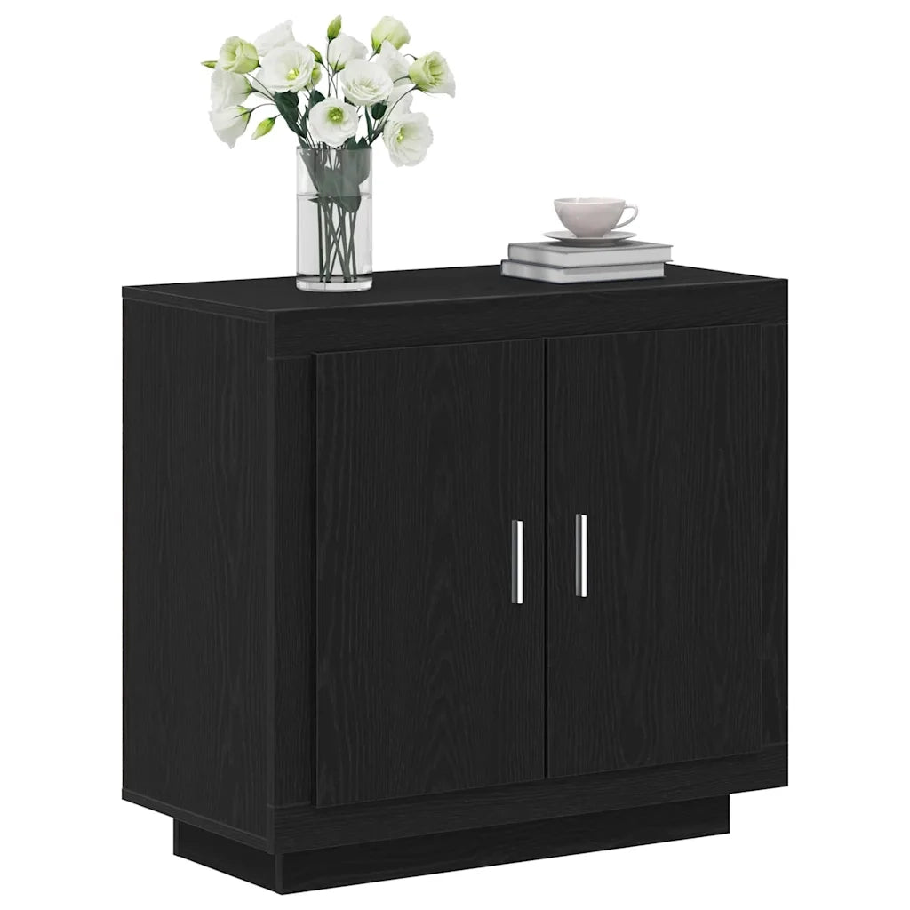 Credenza Rovere Nero 80 x 40 x 75 cm Legno multistrato 862749