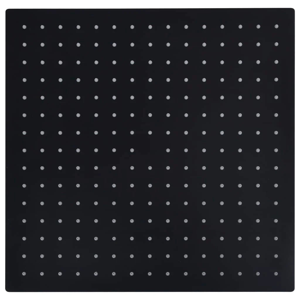 Soffione doccia a pioggia soffione doccia accessorio per il bagno acciaio inox 40 x 40 cm quadrato nero 02_0002080