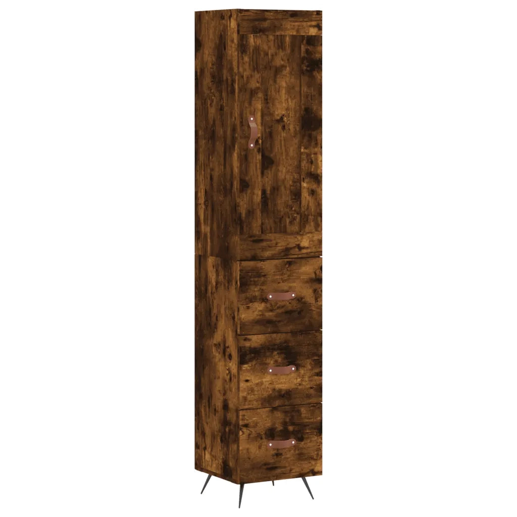 Credenza Rovere Fumo 34,5x34x180 cm in Legno Multistrato 3200174