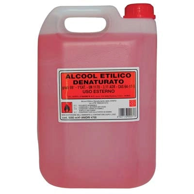 ALCOOL ETILICO DENATURATO 999  ° - LT 5- 4 pezzi