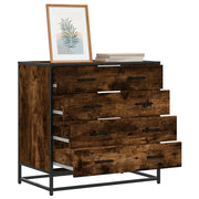 vidaXL Cassettiera Rovere Fumo 70x41x70 cm in Legno Multistrato