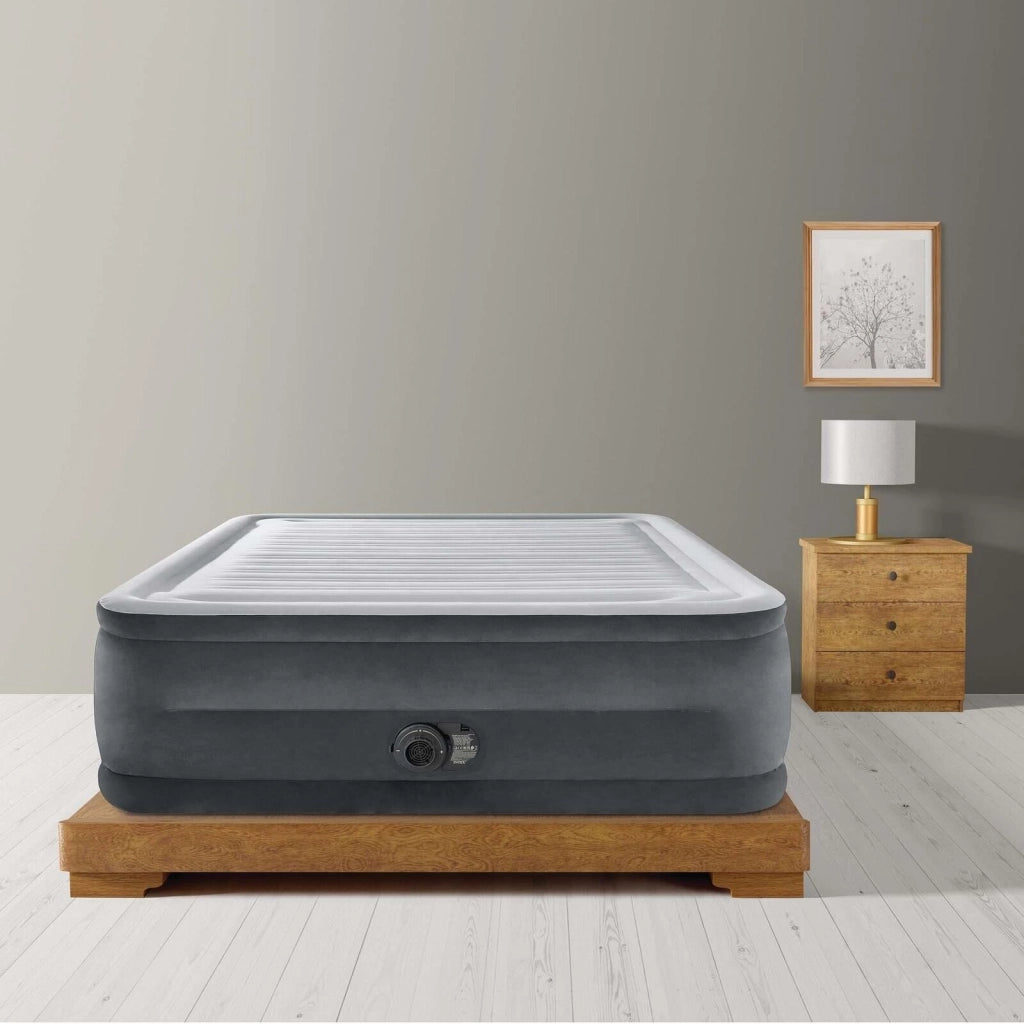 Intex 64418ND Materasso Dura-Beam Comfort Plush Matrimoniale 152x203x56 Grigio