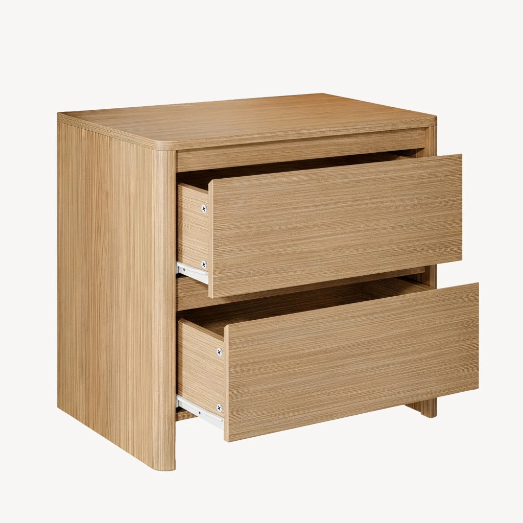 Set di 2 Comodini Takranmaa con 2 Cassetti 54x60x40cm Effetto Rovere [en.casa]