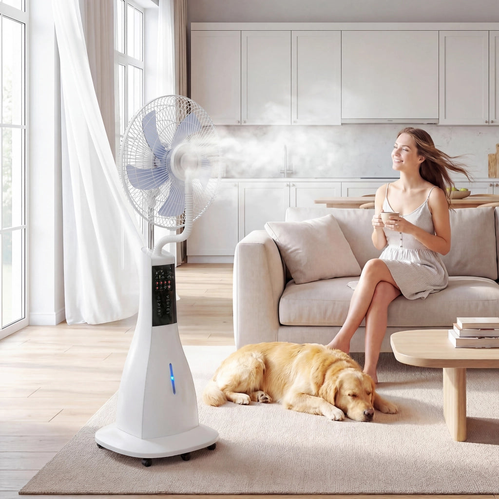 Ventilatore Nebulizzatore con Controllo Remoto ¨C zephmum ¨C 90W 3L Grigio