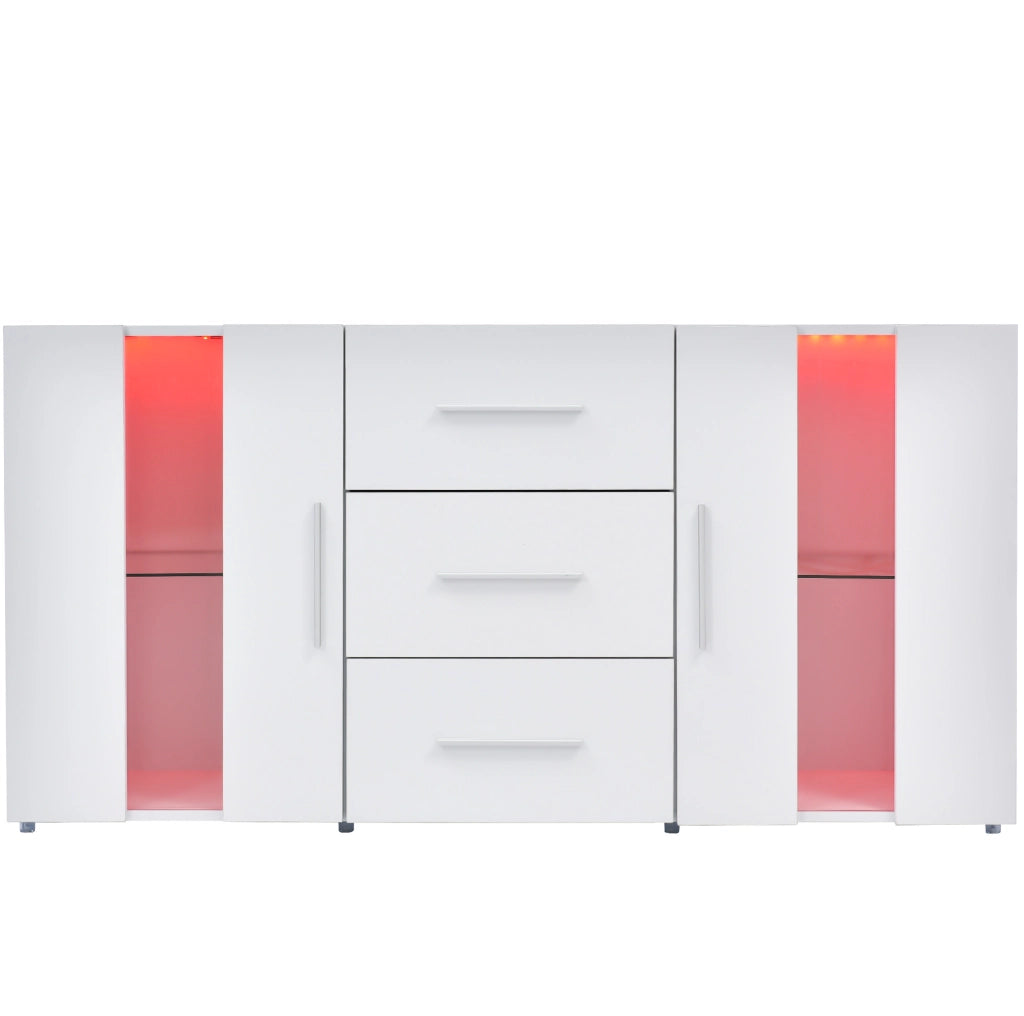 Mobile TV con LED e 3 cassetti, 140x35x70 cm