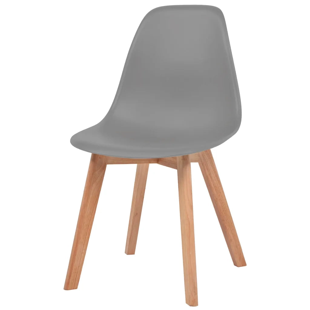 Sedie da Pranzo 4 pz Grigie in Plastica 244775