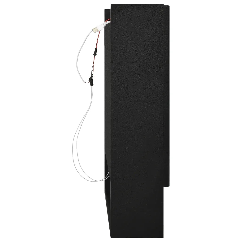 Armadietto a Specchio | Armadio da bagno con LED Nero 80x15x60 cm in MDF