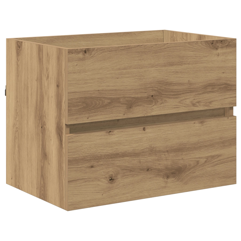 Set di mobili per il bagno 2 pezzi in rovere artigianale e legno ingegnerizzato