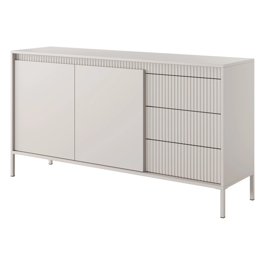 Madia Hatomo, Credenza 3 Cassetti, 154x40x81h cm Beige
