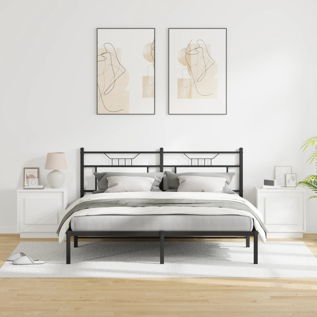 Comodini con Luci LED 2 pz Bianco 44x34,5x45 cm