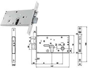 ELETTROSERRATURA DA INFILARE PER FASCE CATEN. E SCR. MM.78 H 85700- - mm.70, 2 mandate (Y8570070080) -  YALE