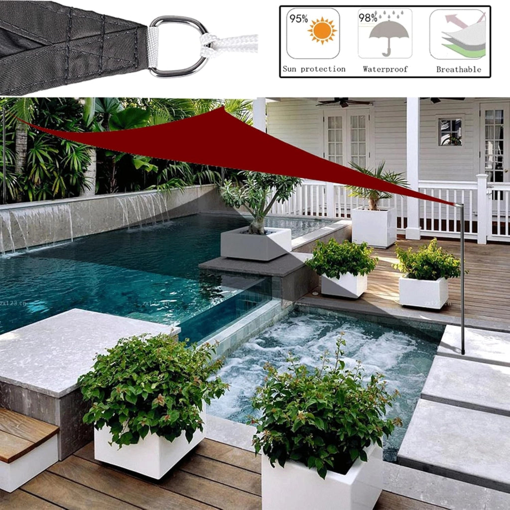 Tenda parasole per esterni, per patio, giardino, cortile e piscina, tessuto impermeabile e protettivo dai raggi UV