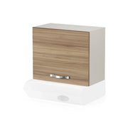 Pensile Cappa per cucina componibile da 60 cm con un'anta linea MAKA, realizzato in legno 100% MADE IN ITALY, colore Noce