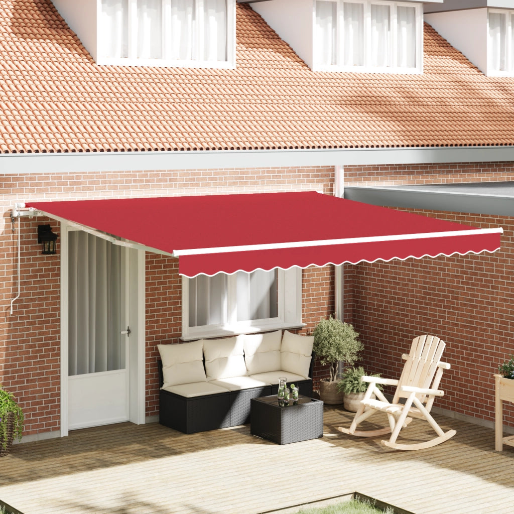 Tenda retrattile automatica  rossa 400x300 cm
