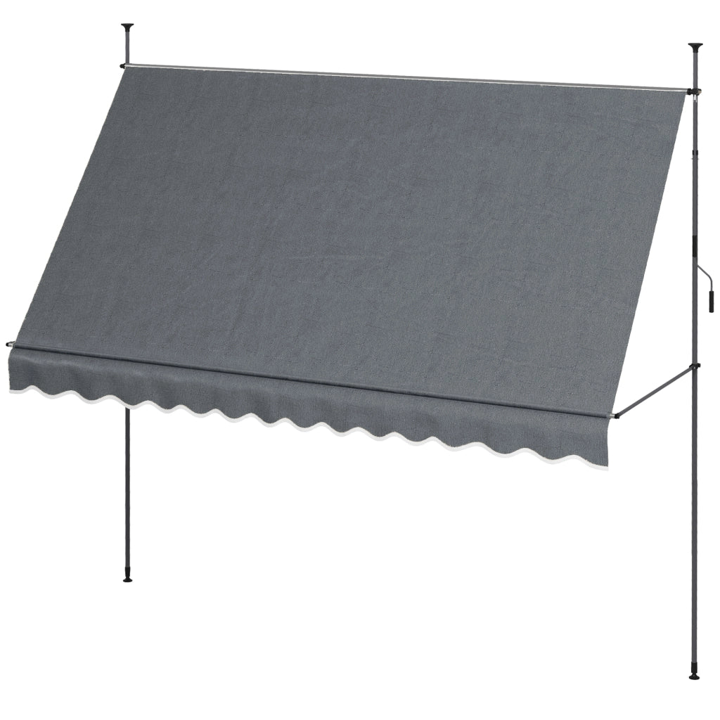 Appendiabiti autoportante retrattile ¨C zephmum ¨C grigio scuro 350x120x210-300 cm