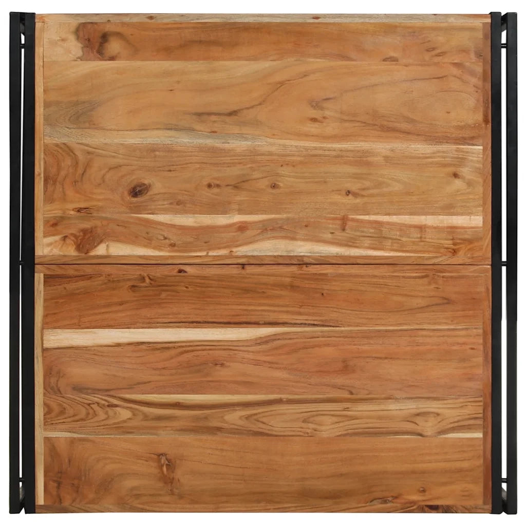 Tavolino Salotto 100x100x35 cm Legno Massello di Acacia