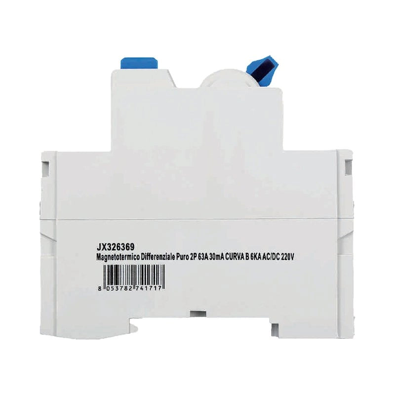 RCCB Interruttore Differenziale Puro Tipo B 1P+N 2M 10000A 30mA 63A AC 230V IP20 IEC61008-1 / IEC62423