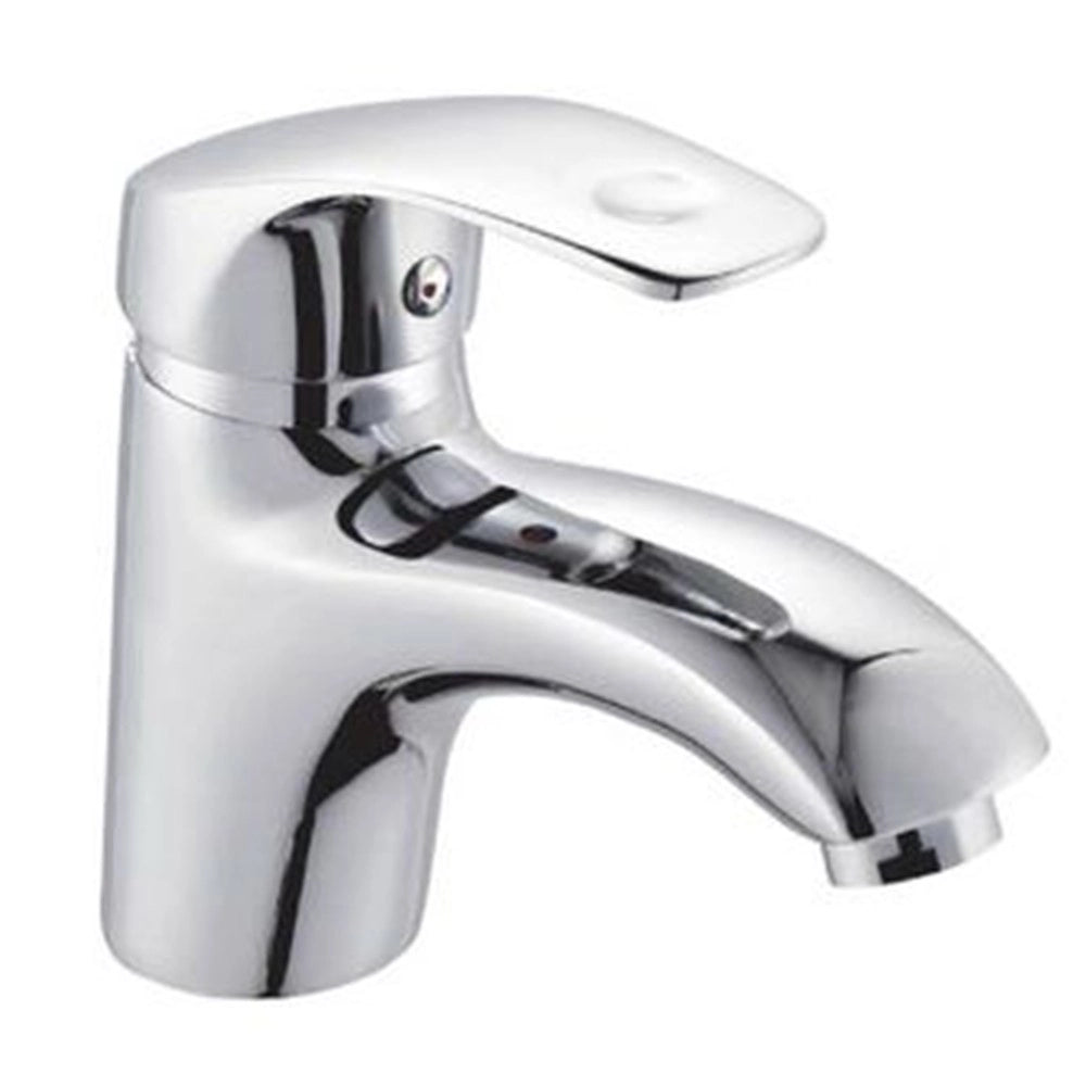 Trade Shop - Rubinetto Monoforo Lavabo Miscelatore Monocomando Da Bagno Ottone Cromato 52328a -