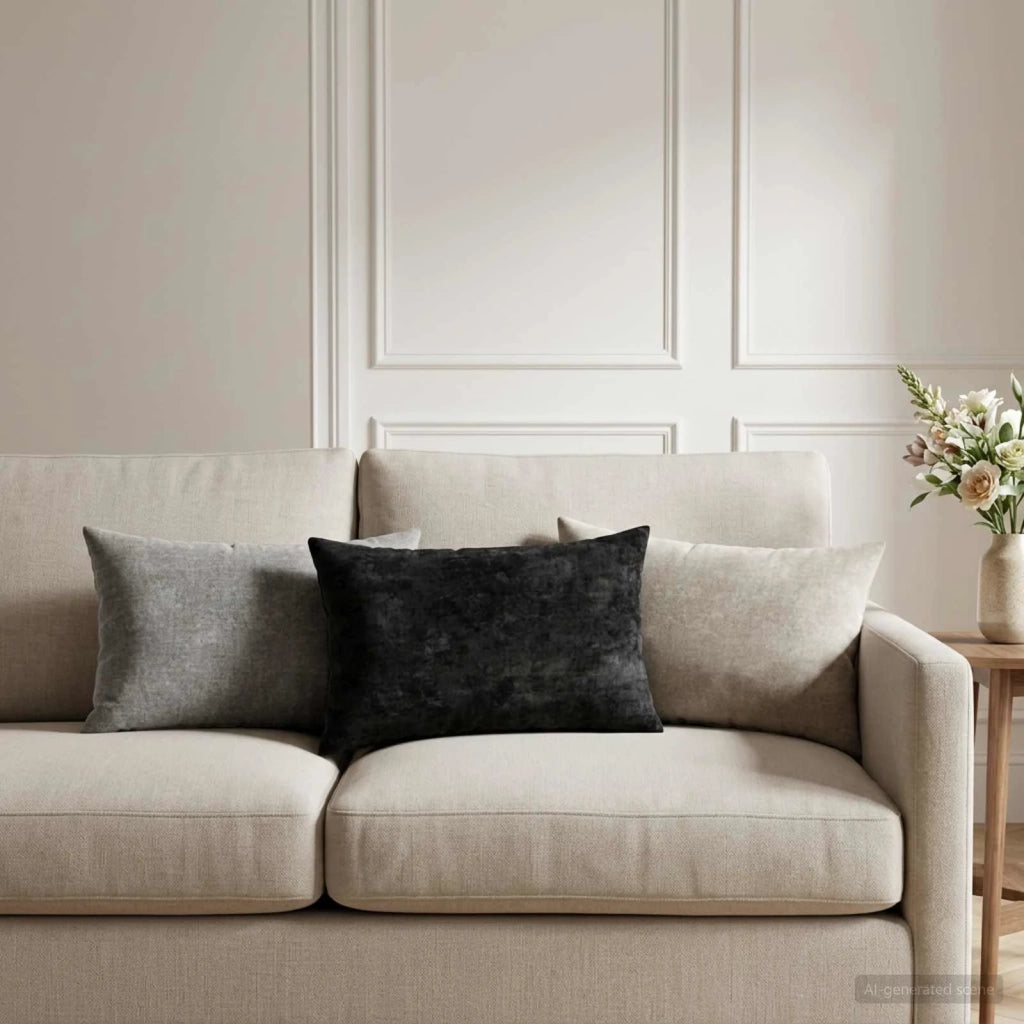 Federa 6 pz HEERLEN Grigio Chiaro 30 x 50 cm Tessuto Chenille 907790